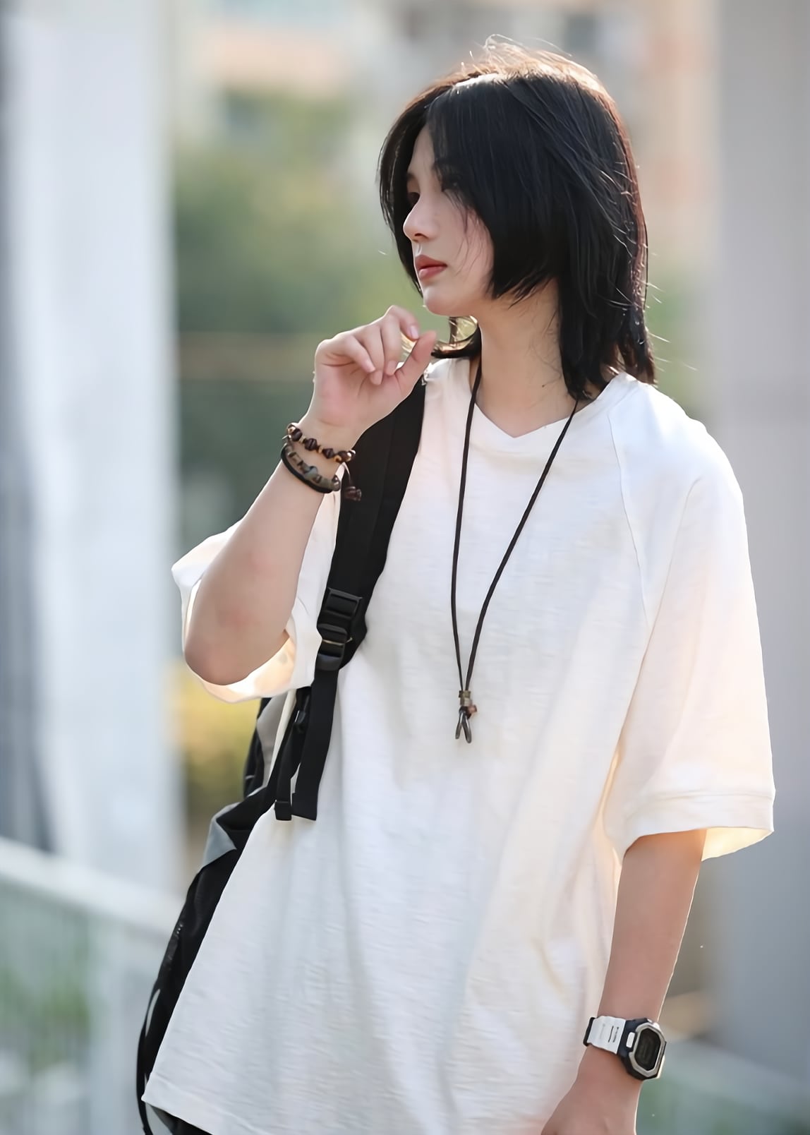 レトロラグランスラブコットンTシャツ / Retro Raglan Sleeve T-shirt