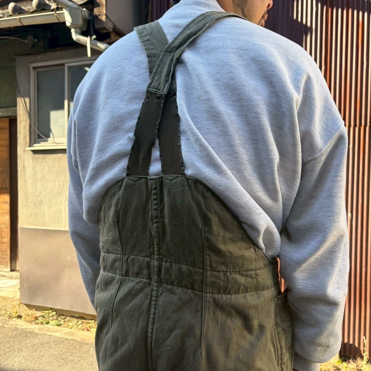 80s オーストリア軍 実物 オーバーオール 防寒パンツ つなぎ W96cm L