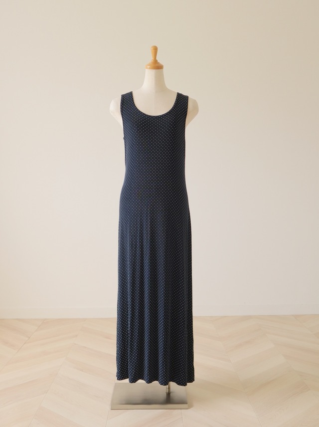 ●made in USA dot design jersey dress