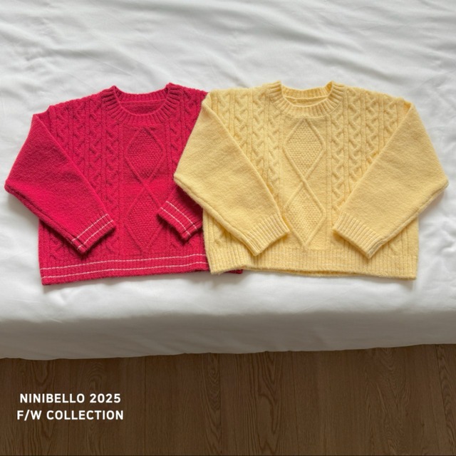 《予約》ninibello ¨ chacha cape knit set