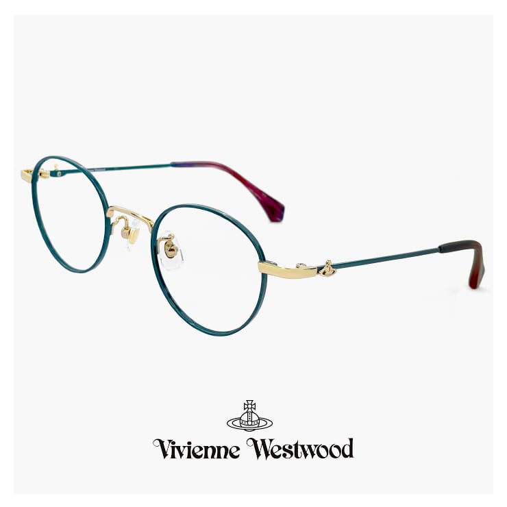 ヴィヴィアン ウエストウッド メガネ 40-0002 c01 45mm レディース 小さめ Vivienne Westwood 眼鏡 女性 ブランド  小さい 小振り ラウンド ボストン 型 幅 狭い メガネ フレーム アジアンフィット モデル