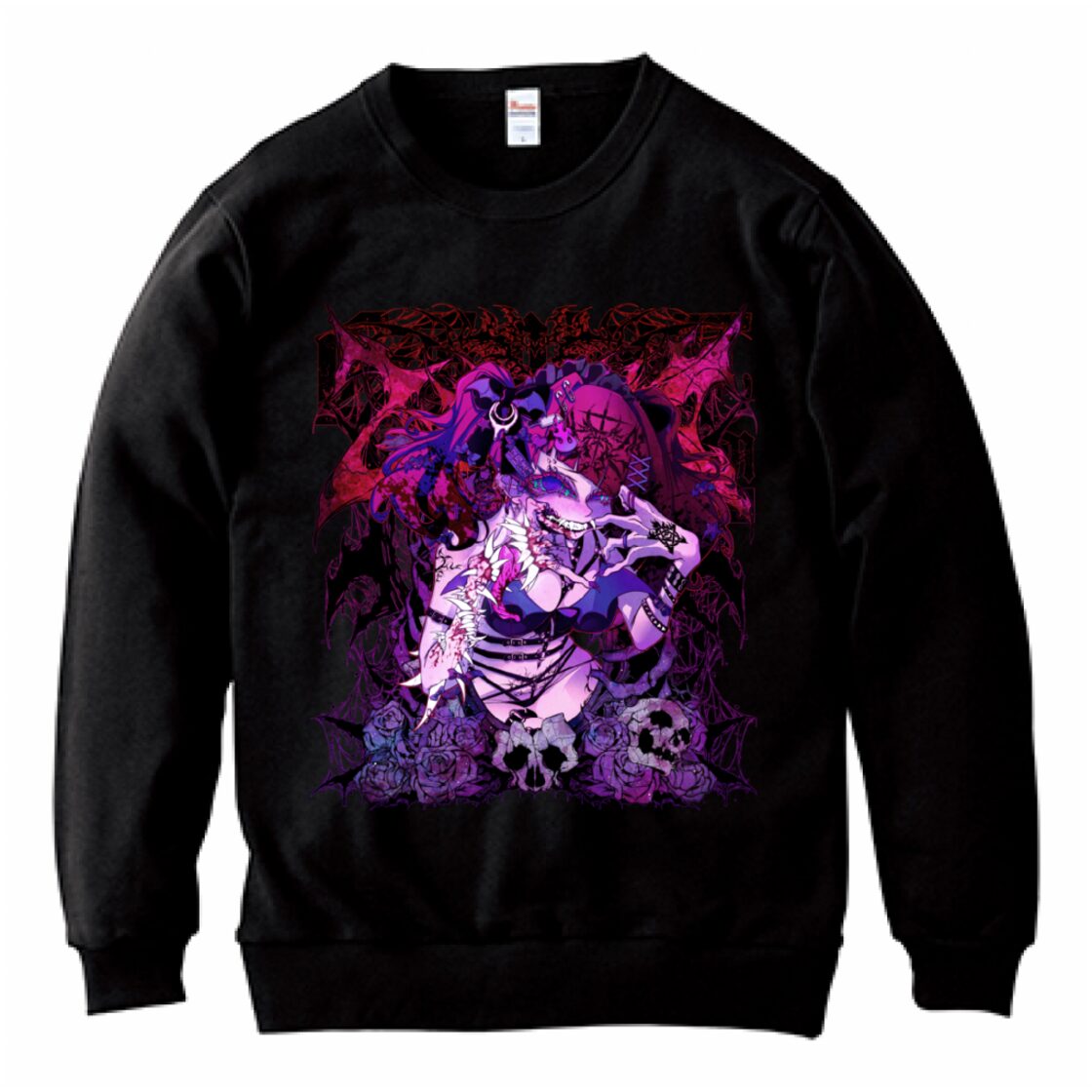 Smile ver.2」 スウェット トレーナー ブラック メンヘラ