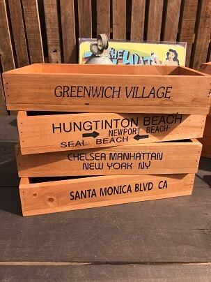 木箱 小物入れ シルクスクリーン印刷 小箱 BEACH THIS WAY