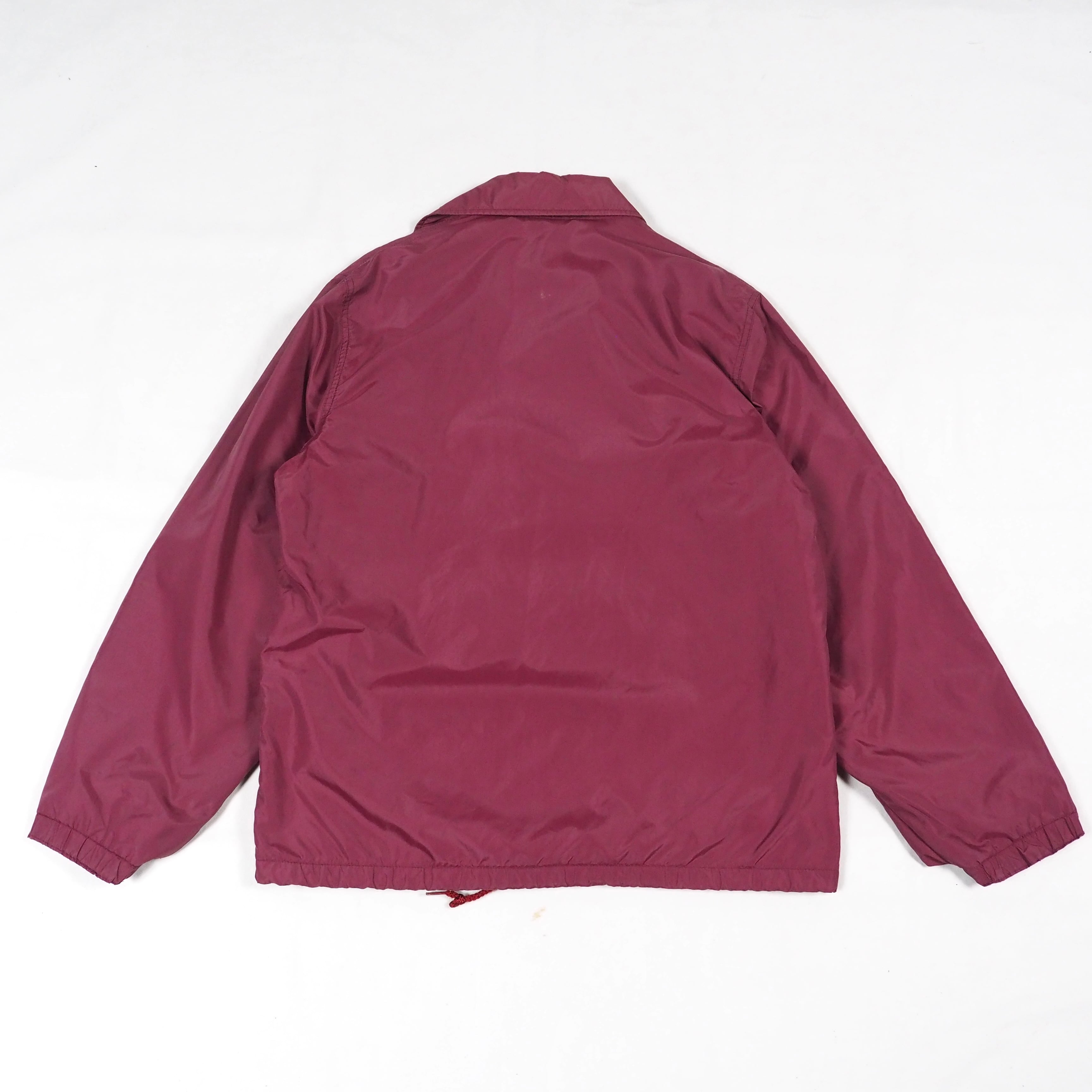 L.L.Bean chinstrap nylon coach jacket M Burgundy USA製 L.L.Bean chinstrap nylon coach jacket M Burgundy USA製