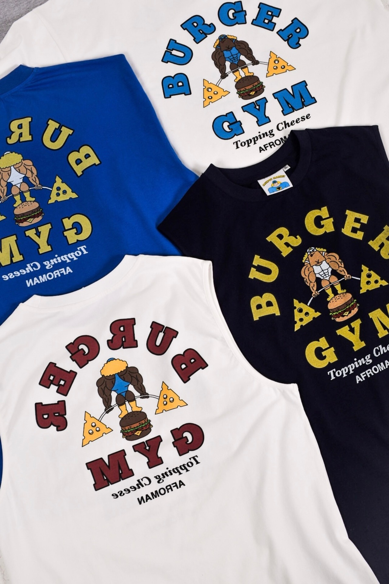 バーガージムTシャツ　ホワイト