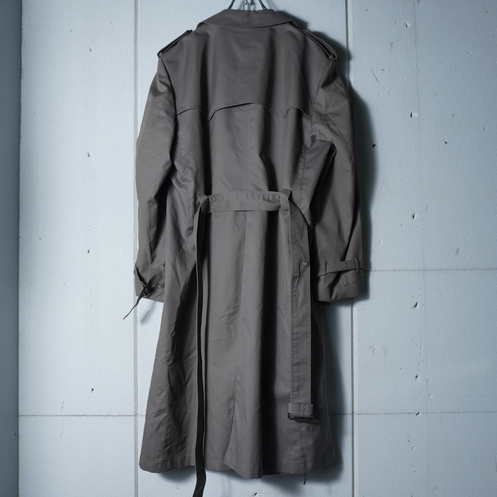 Christian Dior】クリスチャンディオール ベルト付トレンチコート gray
