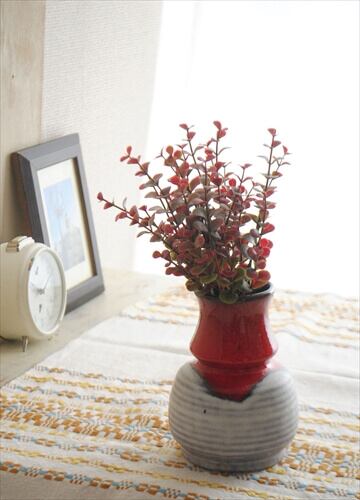 西ドイツ製 ヴィンテージ Bay Keramik 陶器の花瓶 Fat Lava 花器