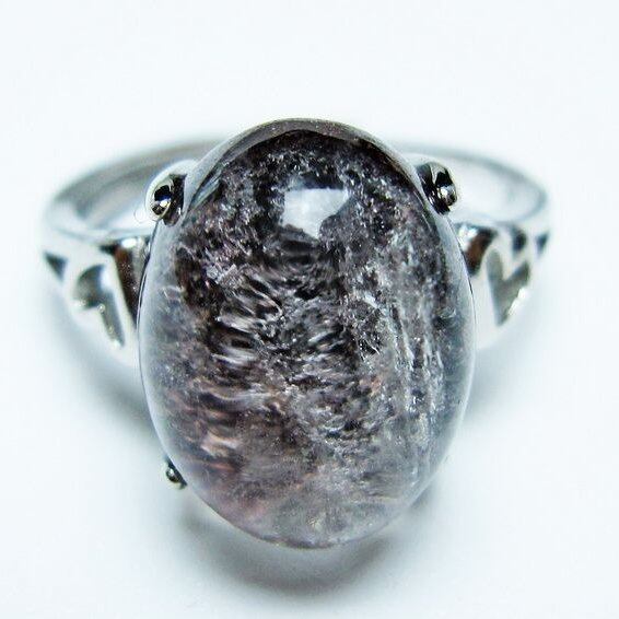 ガーデンクォーツ 指輪 ガーデン水晶 リング フリーサイズ 14号 一点物 メール便可 [M便 1/20] 115-6986