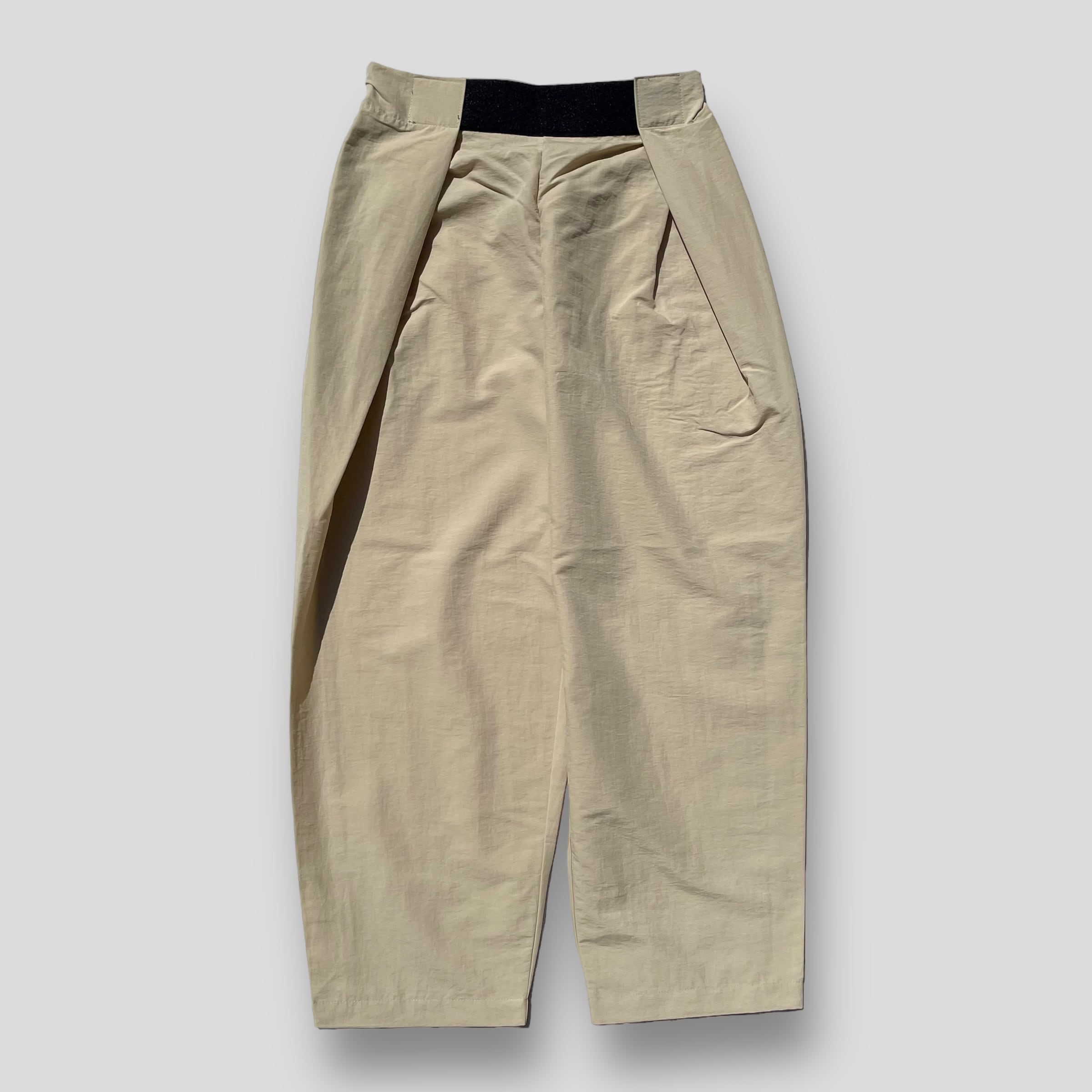 RELAX FIT Gauze easyslacks ベージュグレー supermarket.relaxfit