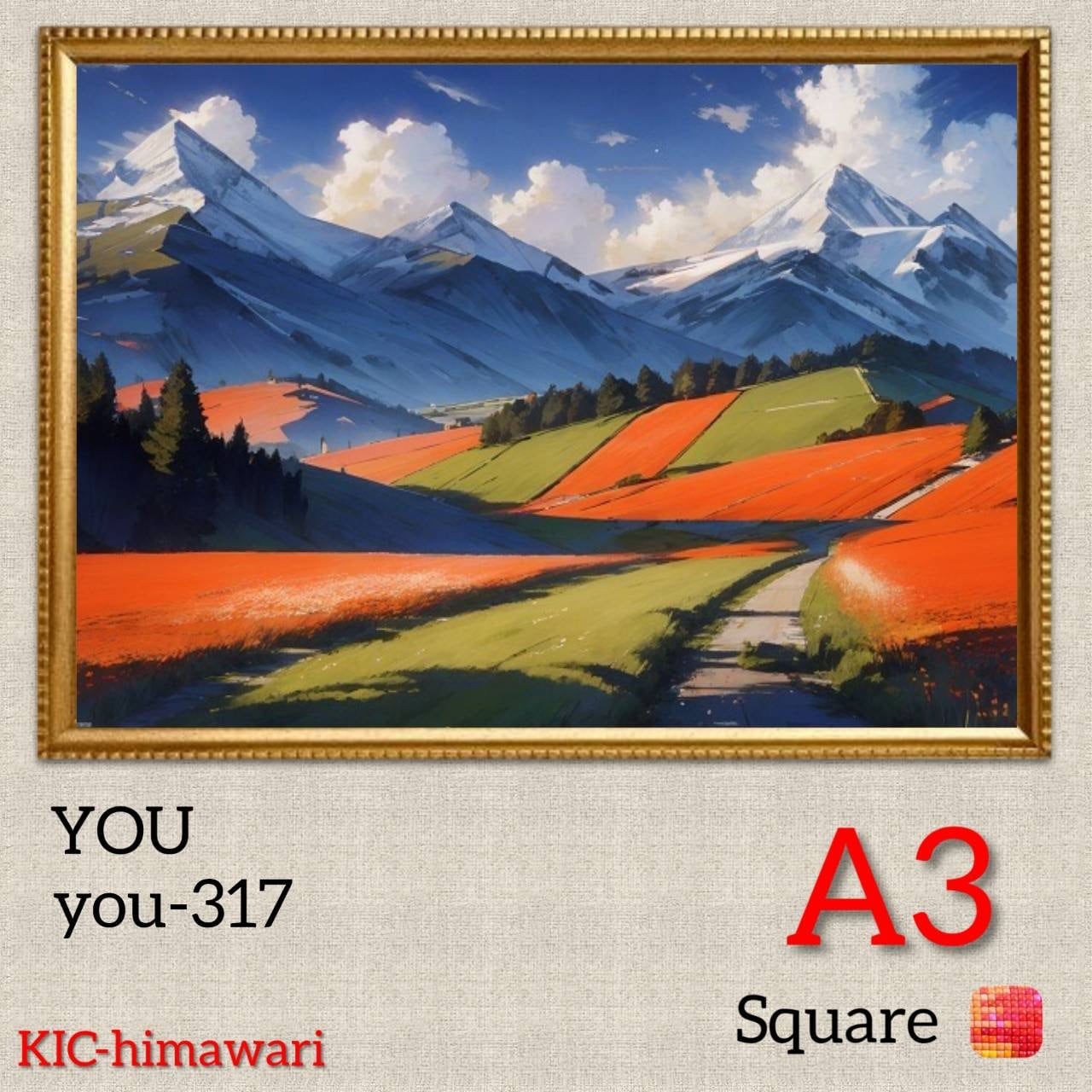 A3サイズ 四角ビーズ【you-317】ダイヤモンドアート