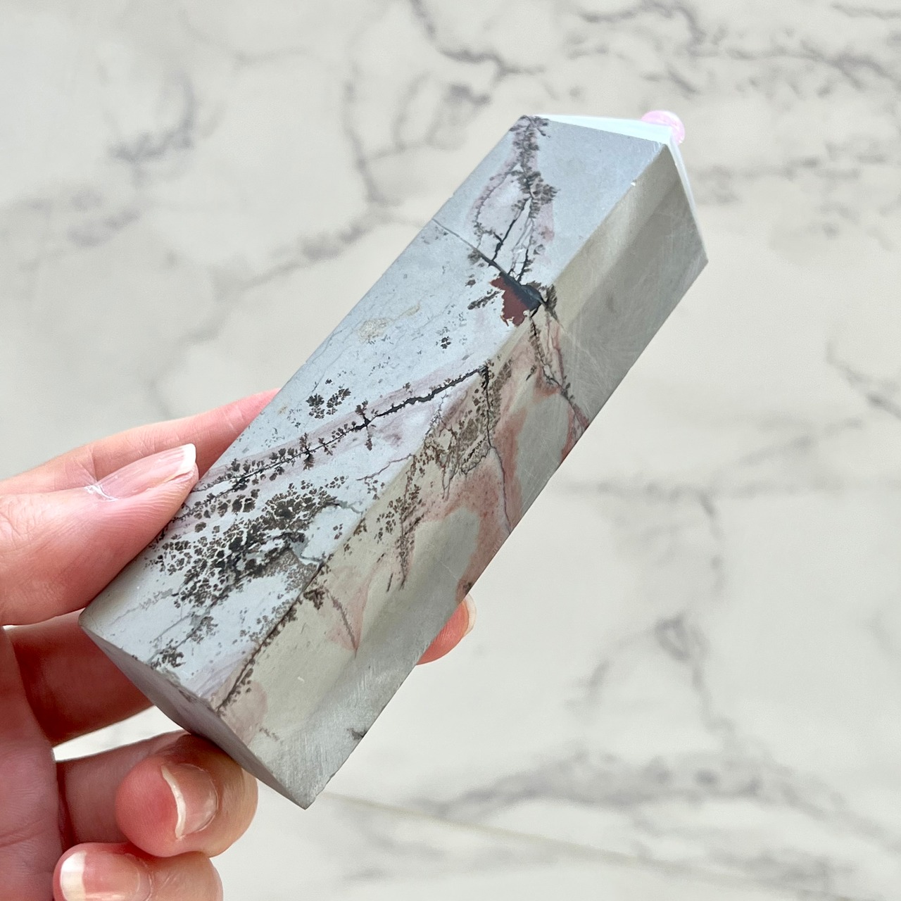 ピクチャーストーン*デンドリティックマール*タワー1*ポイント*天然石インテリア*パワーストーン*天然石置き物