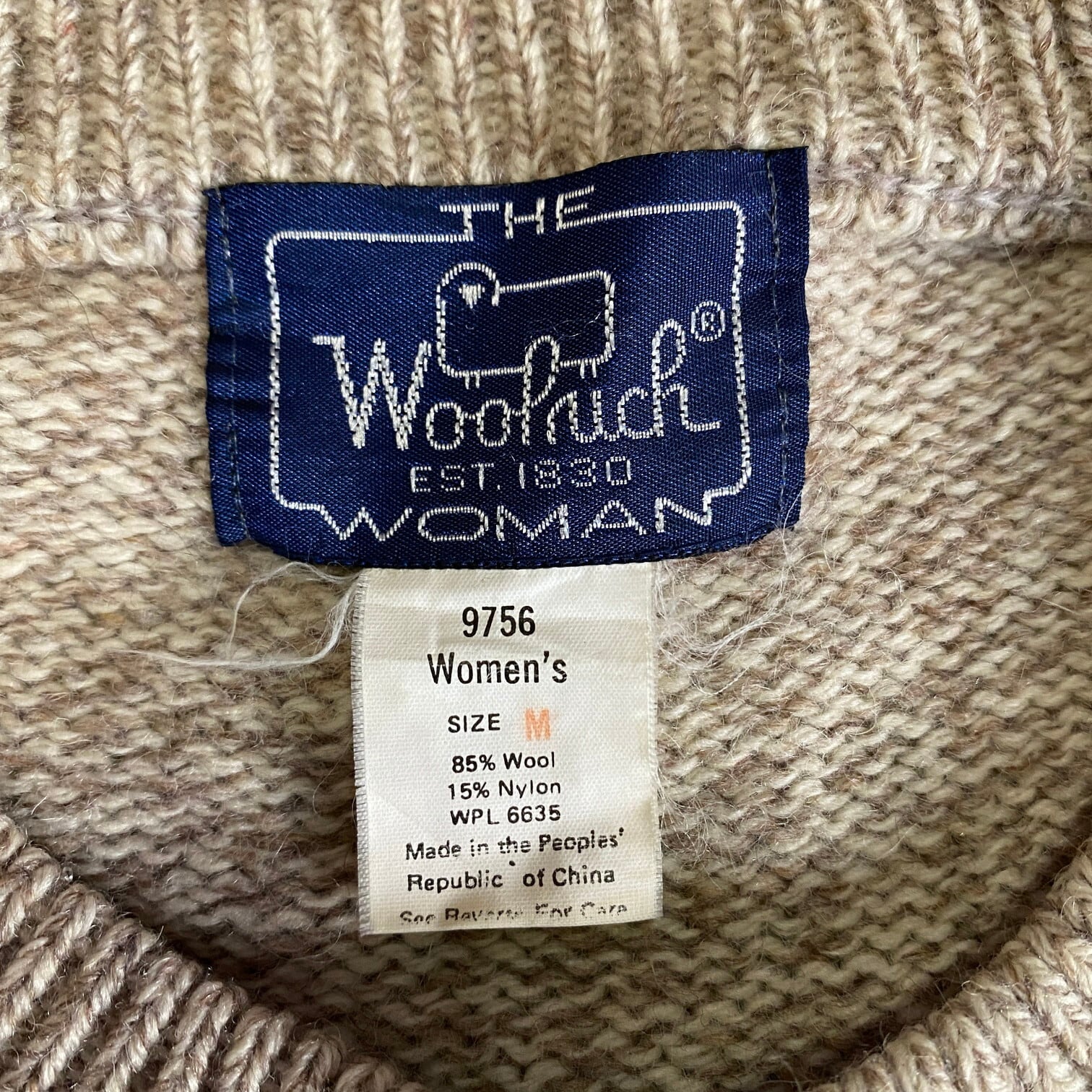 Woolrich　80年代　旧タグ　セーター　S 　青✕ピンク✕白　 USA