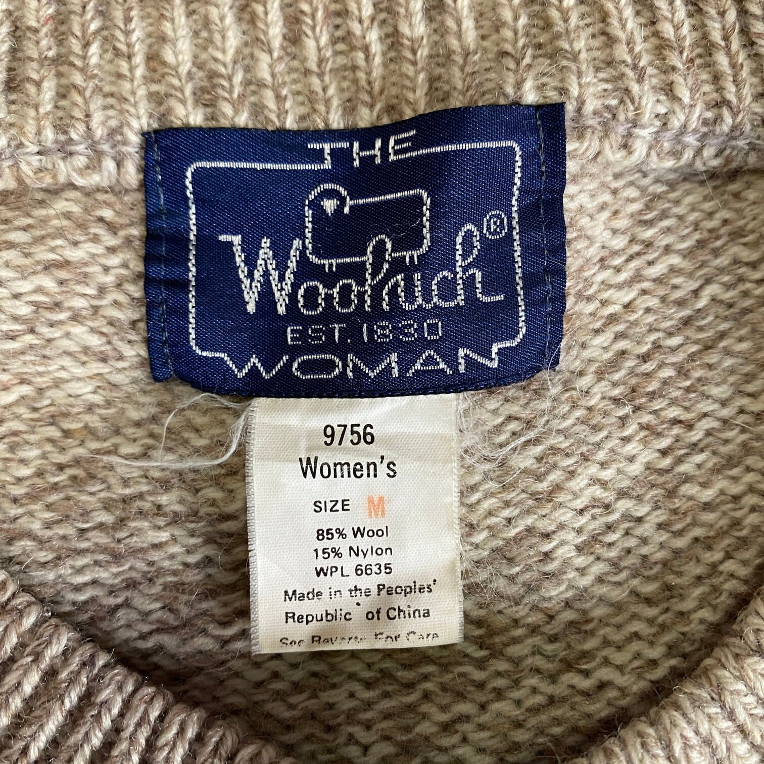 80年代 ヴィンテージ Woolrich ウールリッチ アニマル ウールニット