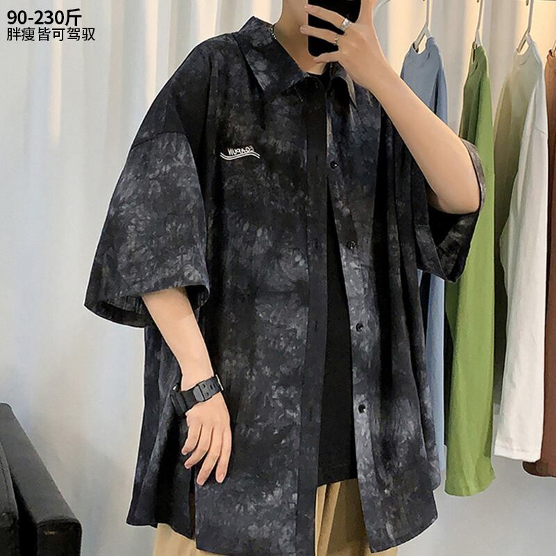 シャツ ルーズカジュアルジャケット サマー 大きめサイズ 夏物 ヒップホッププラスサイズ72977246030