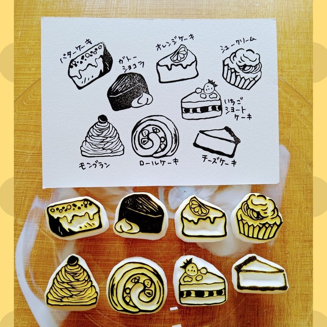 スイーツはんこ ショートケーキ | milly stamp | ハンドメイドの