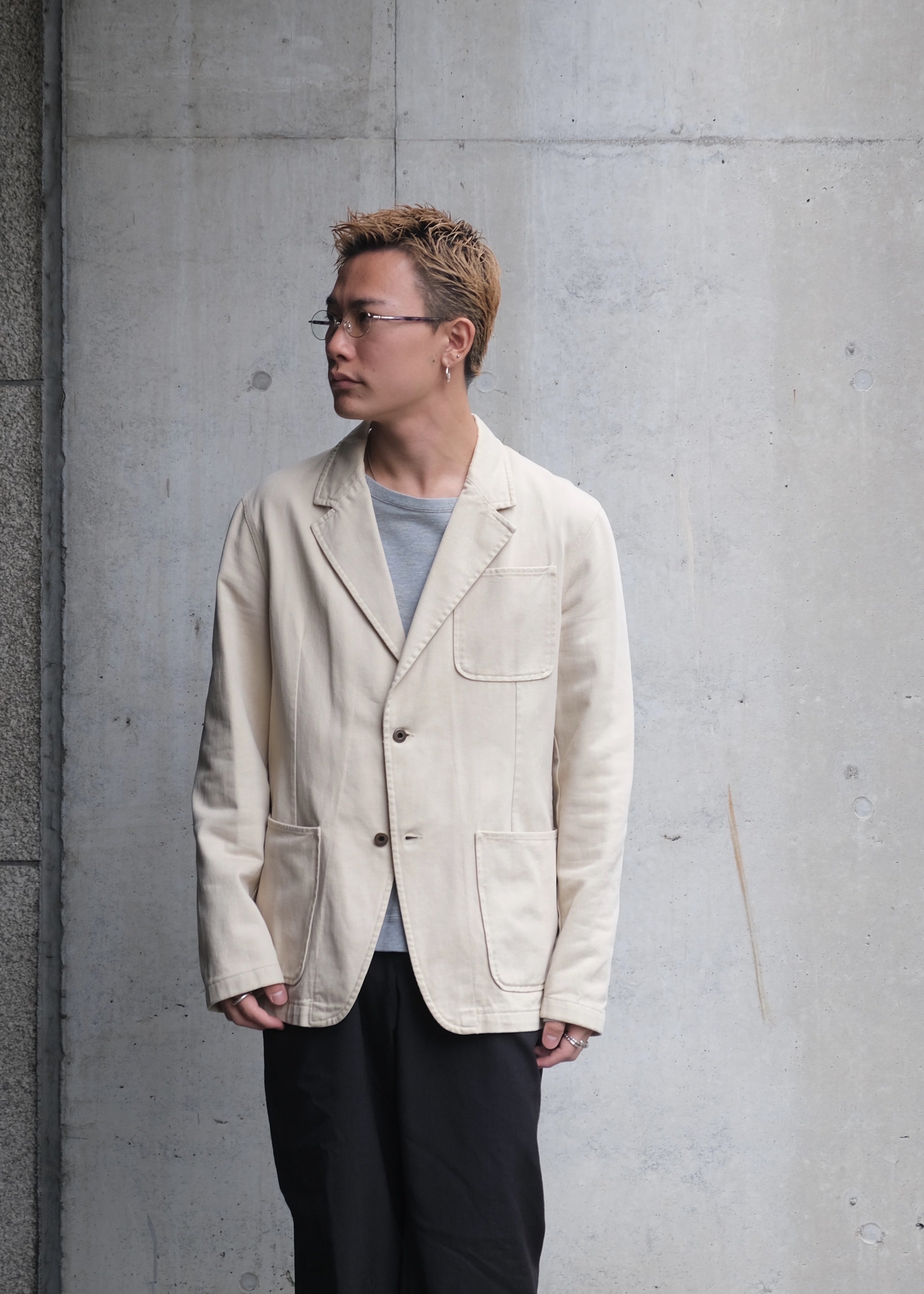 00's MIU MIU loose denim tailored jacket | CETTEN 00's MIU MIU loose denim tailored jacket | CETTEN