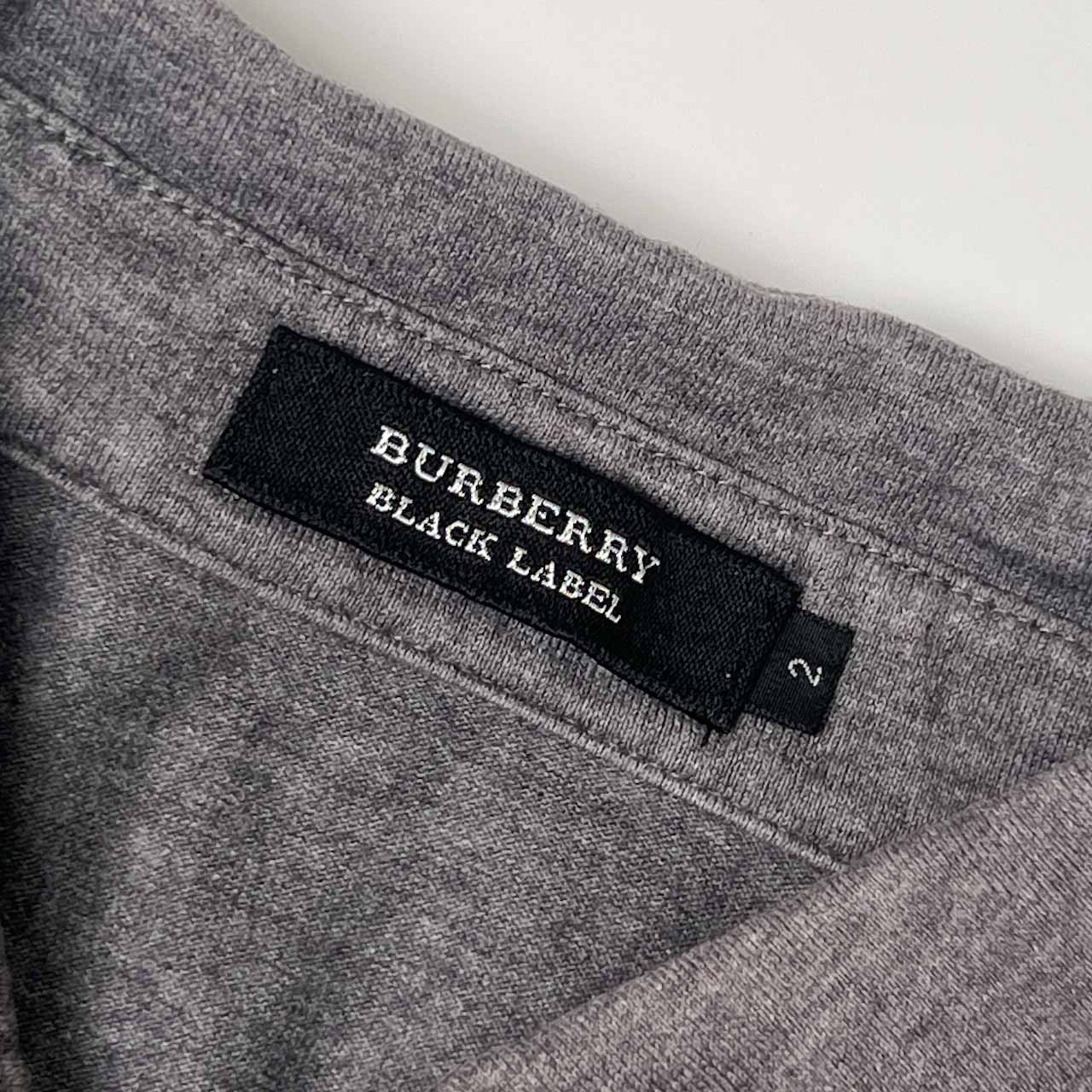 BURBERRY BLACK LABEL バーバリーブラックレーベル ワンポイント 半袖 ポロシャツ 2/グレー メンズ 三陽商会