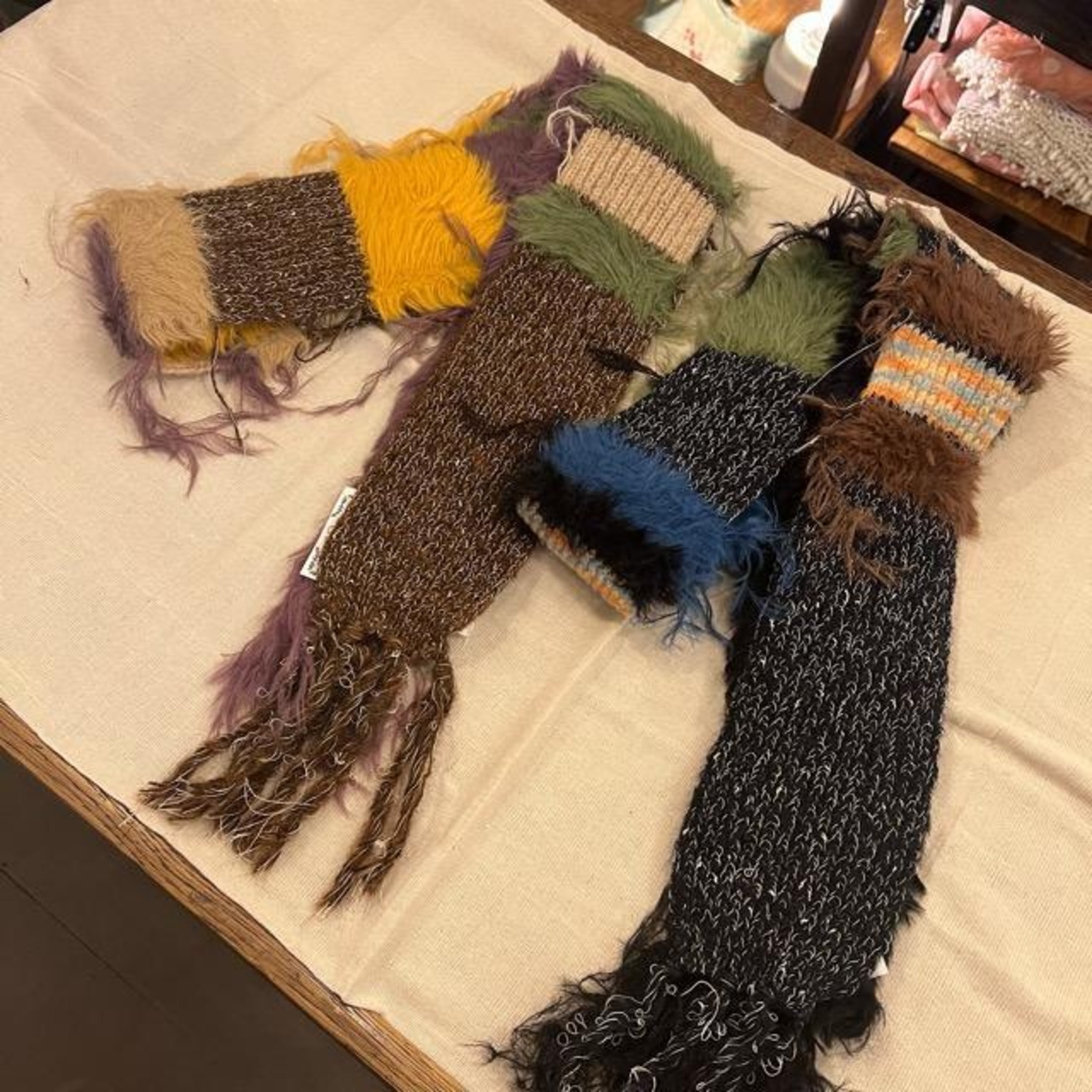 TOPANGA Accessory Fur & Knitted Slim Muffler (2 Colors)