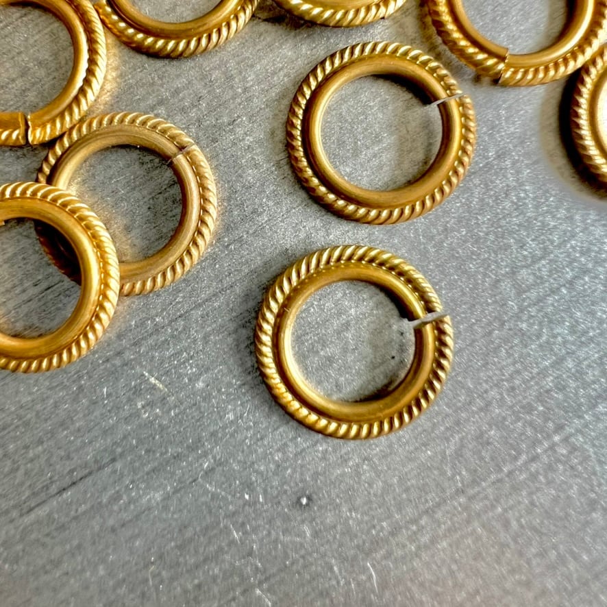 90s ヴィンテージ ブラスジャンプリング コネクターパーツ 真鍮製（4個