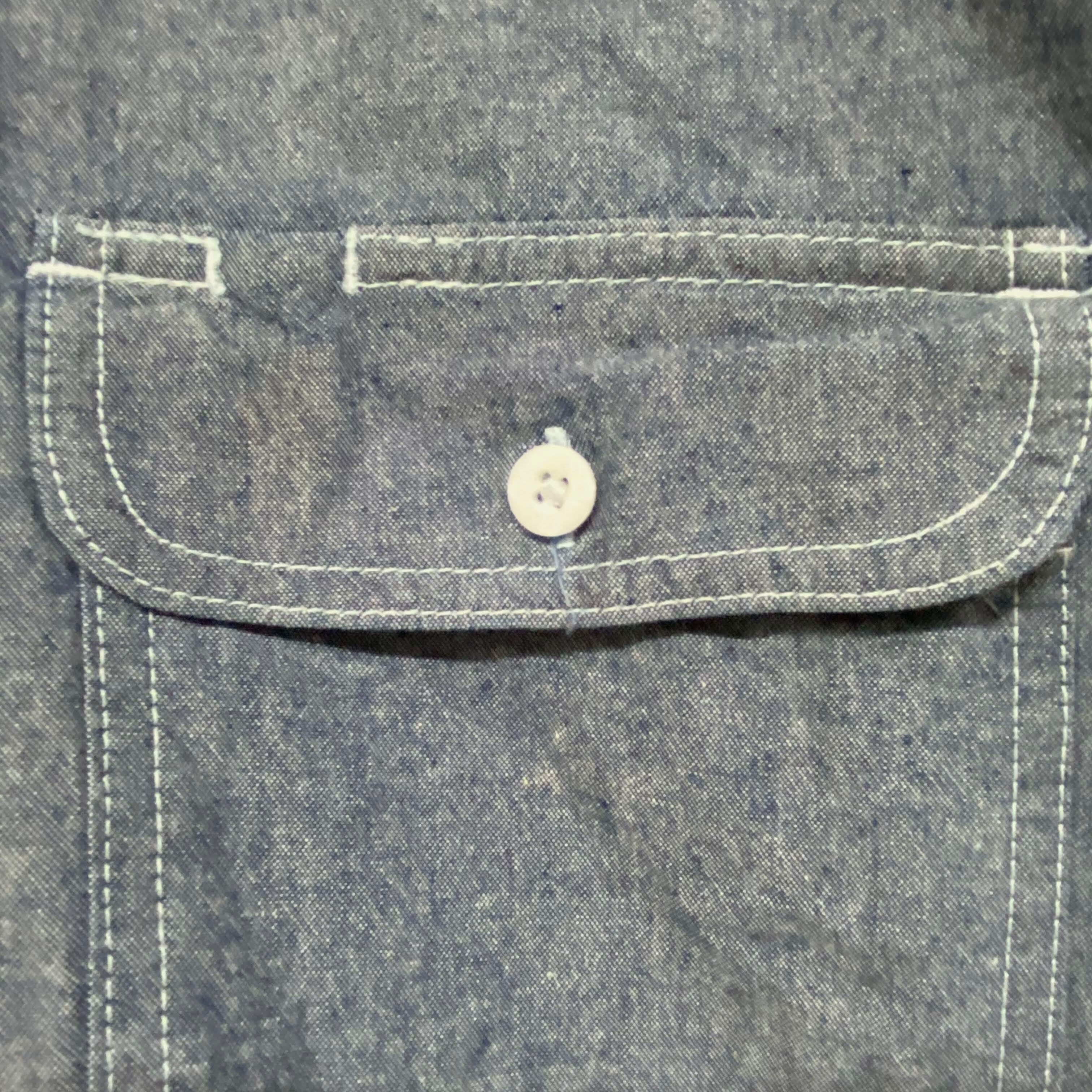 90s デッドストック BIGMAC ビッグマック シャンブレー　シャツ　グレー 90s デッドストック BIGMAC ビッグマック シャンブレー シャツ グレー