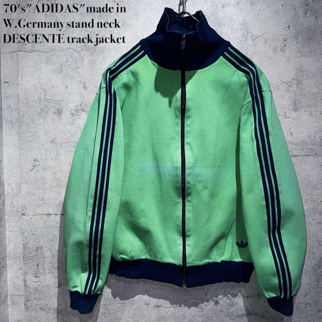70's"ADIDAS"made in W.Germany stand neck DESCENTE track jacket