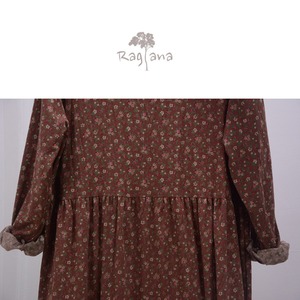 スタンドカラー小花柄ドレス 3col Y WP054