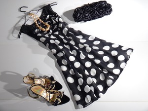 ★中国シルク100％☆Ｓ☆花飾りスト－ン付ワンピース(OPN7779) 