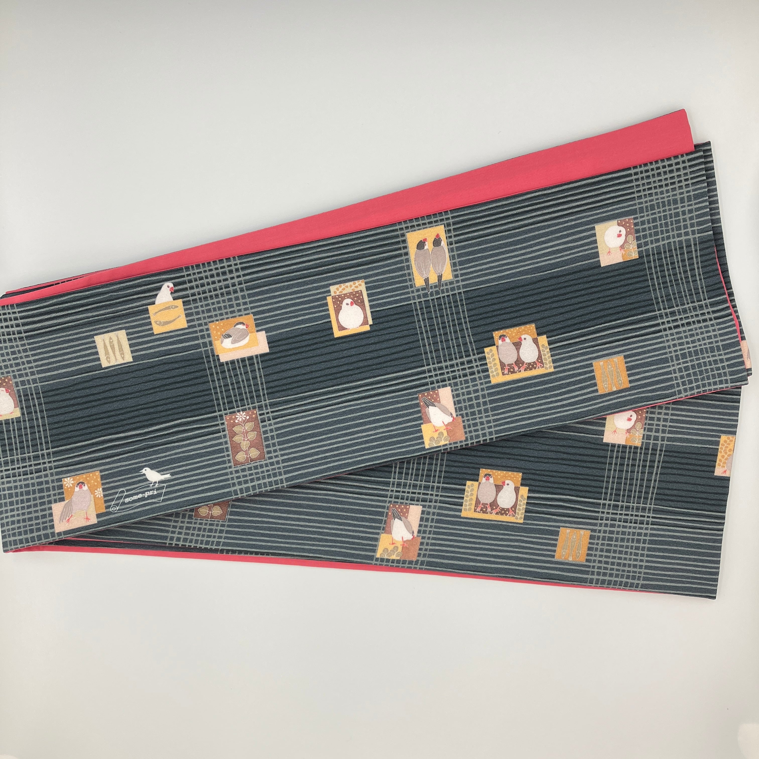 受注品】some-pri 半幅帯「刃傷沙汰」青緑 | somemoyoushop ーそめも