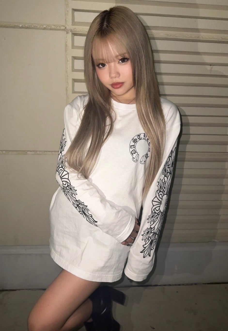 DAstyle Floral pattern Long sleeves 【WHITE】 | DAstyle