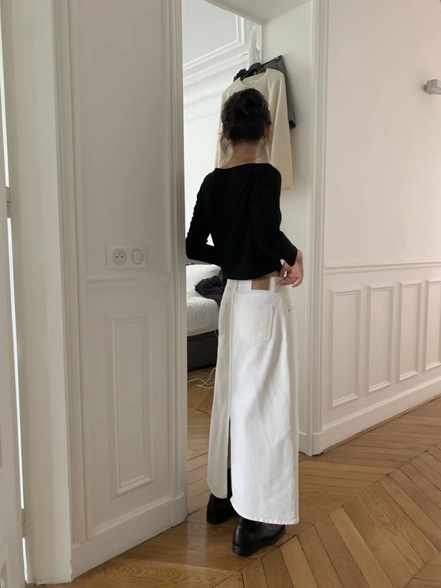 (OUNCE) boat neck rib tee / 2color