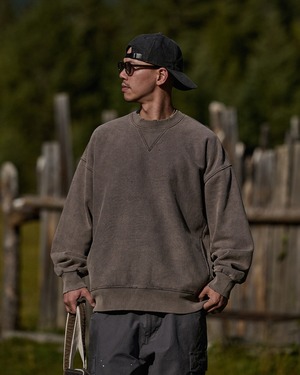 Oversized Crew Neck Sweatshirt 　x00836