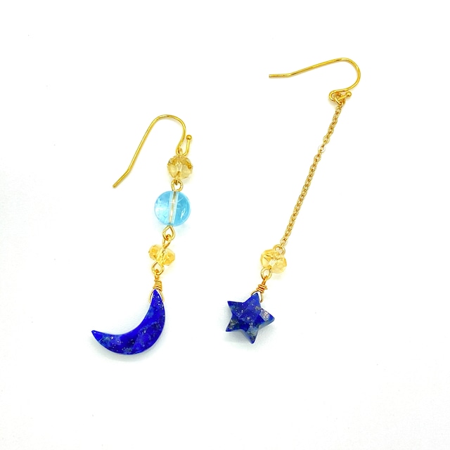 *ラピスラズリピアス＊Luna blu e stella blu*