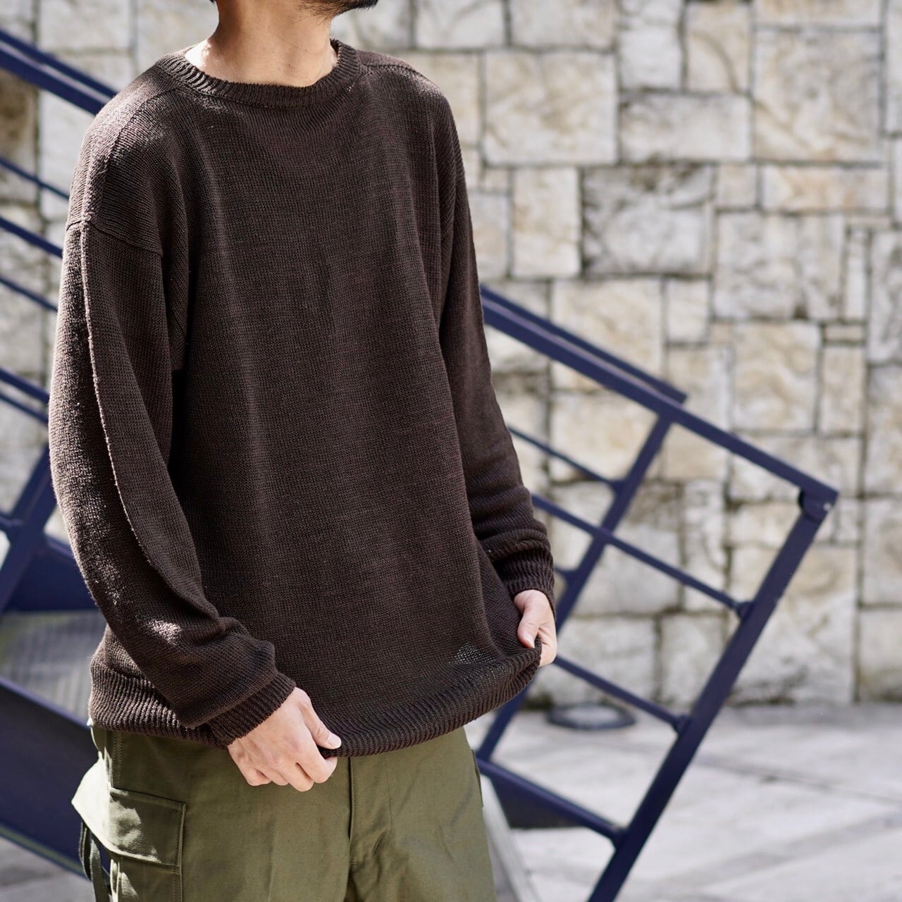 comoli コモリ 22ss ヘンプガンジーニット HEMP-