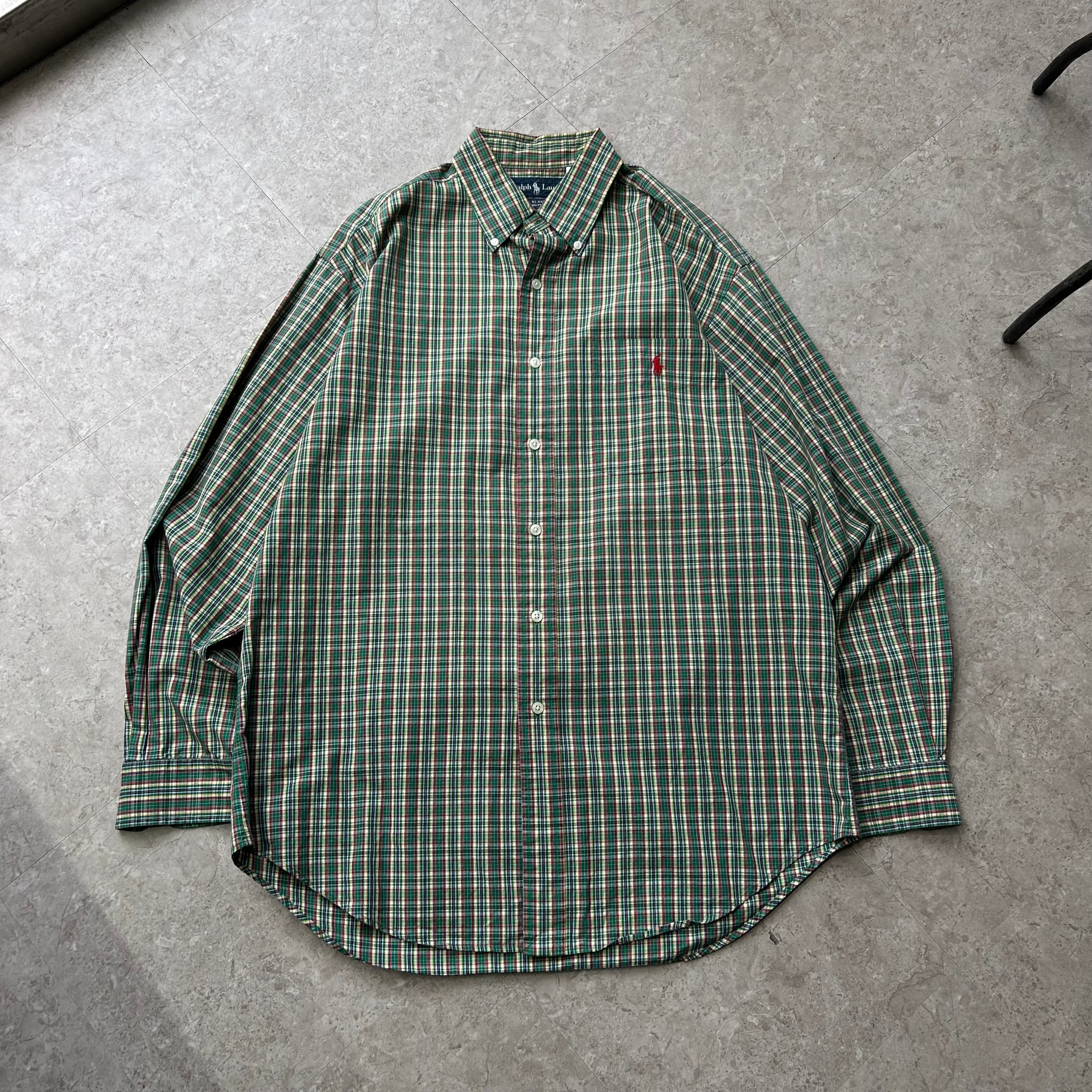 Ralph Lauren "BLAKE" pocket check cotton shirt【仙台店】