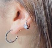 ハートカットイヤーカフ( ゴールド / シルバー)