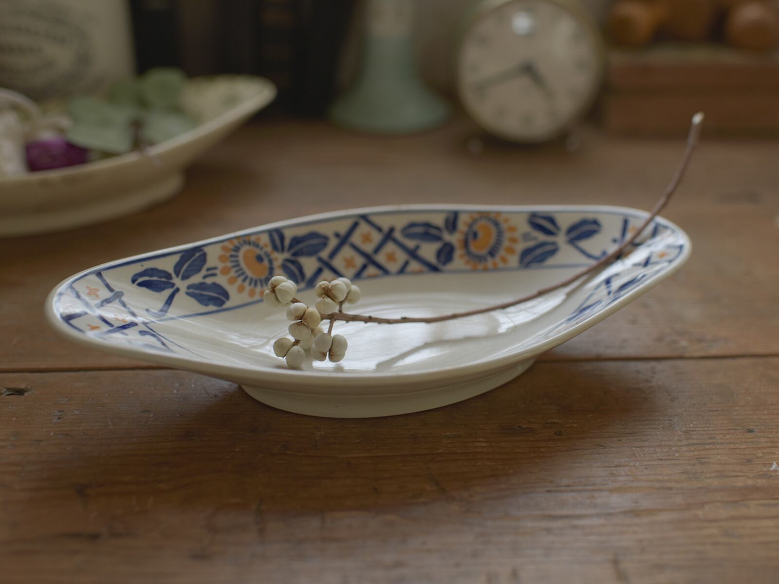 サルグミンヌ製 ひまわり絵柄のラヴィエ(B) フレンチブロカント