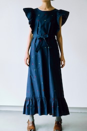 70's Marimekko mineral lights apron dress