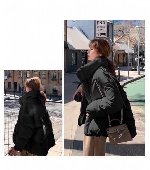 ダウンジャケット ダウン ジャケット アウター ルーズ ハイネック