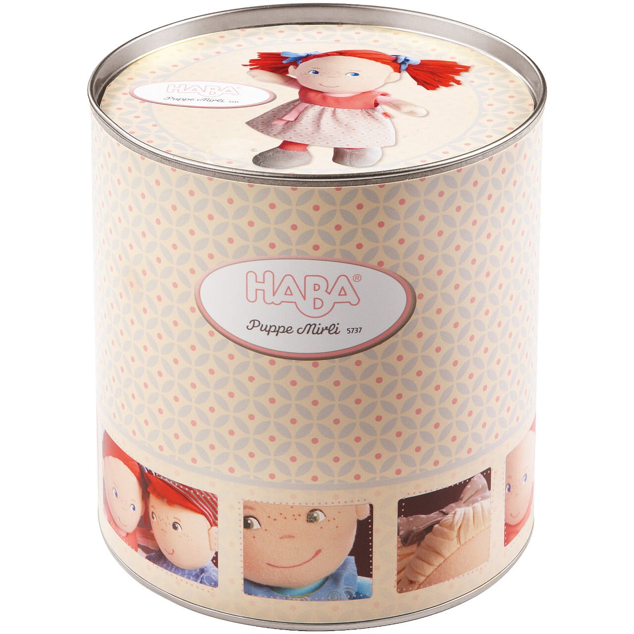 HABA 缶入りドール 赤毛のミリ | 木のおもちゃ専門店 おもちゃ箱