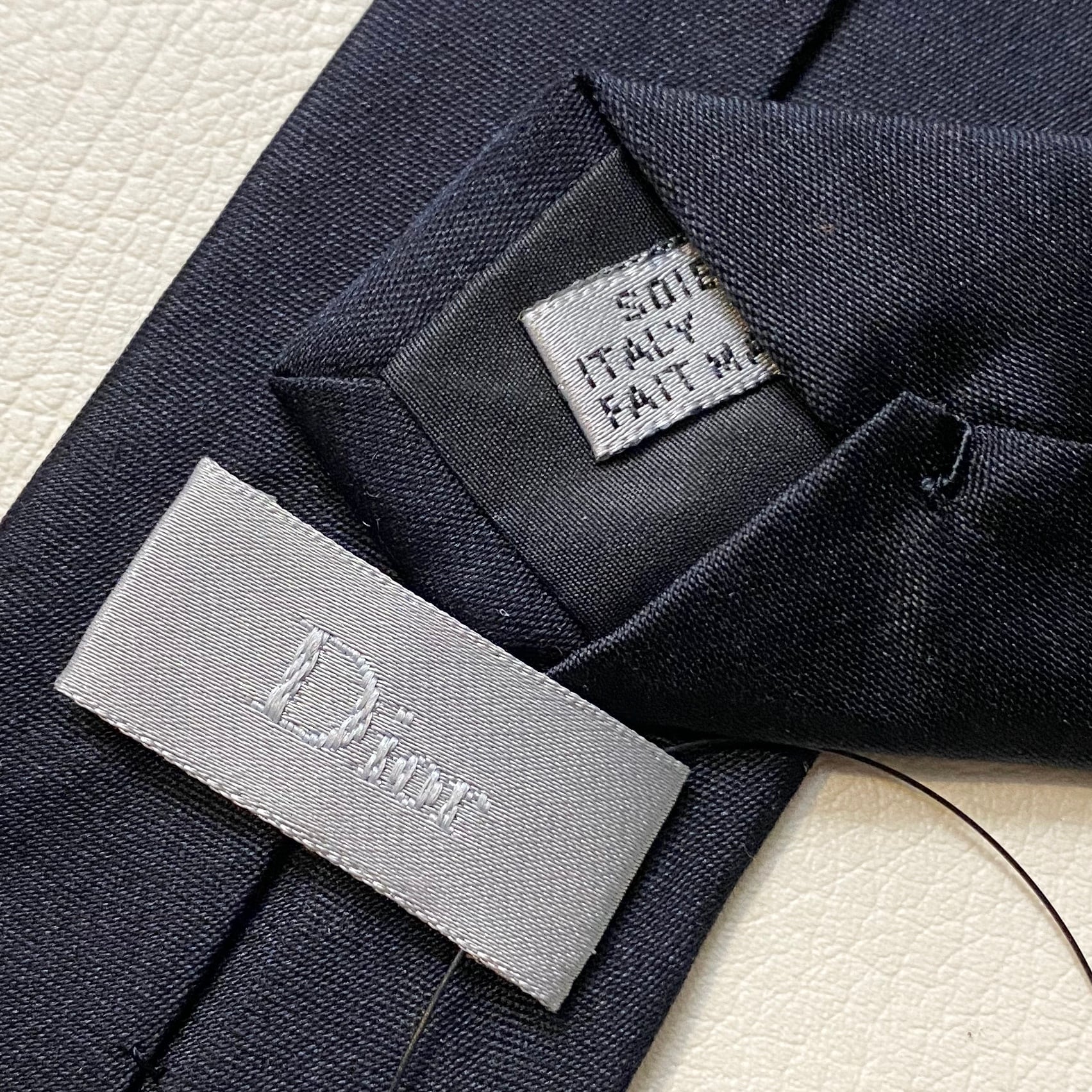 DIOR HOMME black color “bee” woven silk tie | NOIR ONLINE