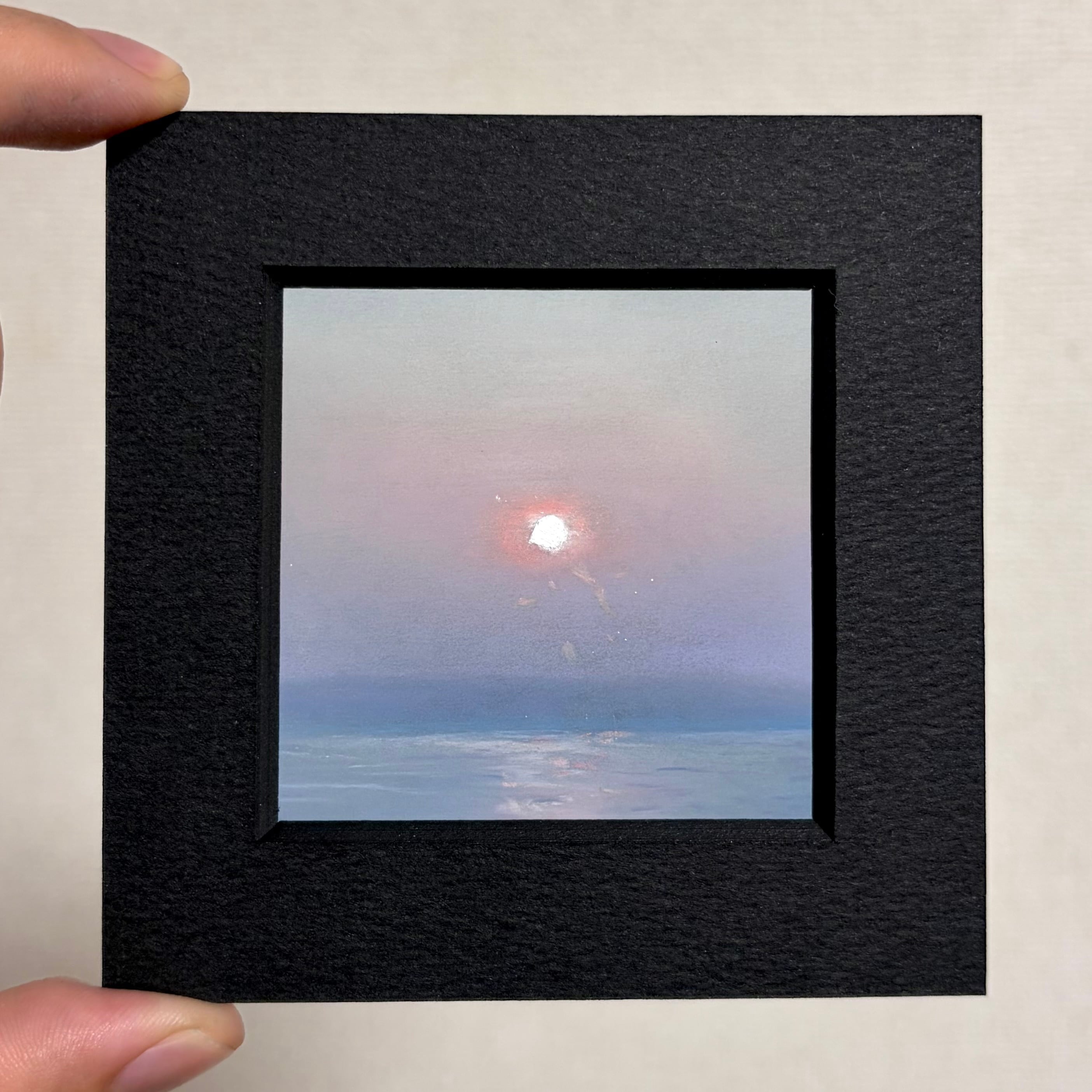mohu260526　原画　額付き ポケットサイズの海10【ミニ原画】 | towa sea gallery