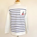 Shabby Border Pocket L/S T-shirts　Navy Border