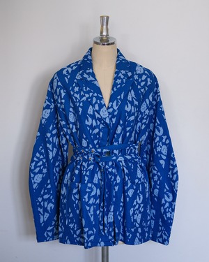 Mosaic Jacquard Over Tailored Jacket (Blue)