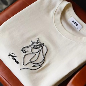 クリエイティブ刺繍半袖Tシャツ 260170