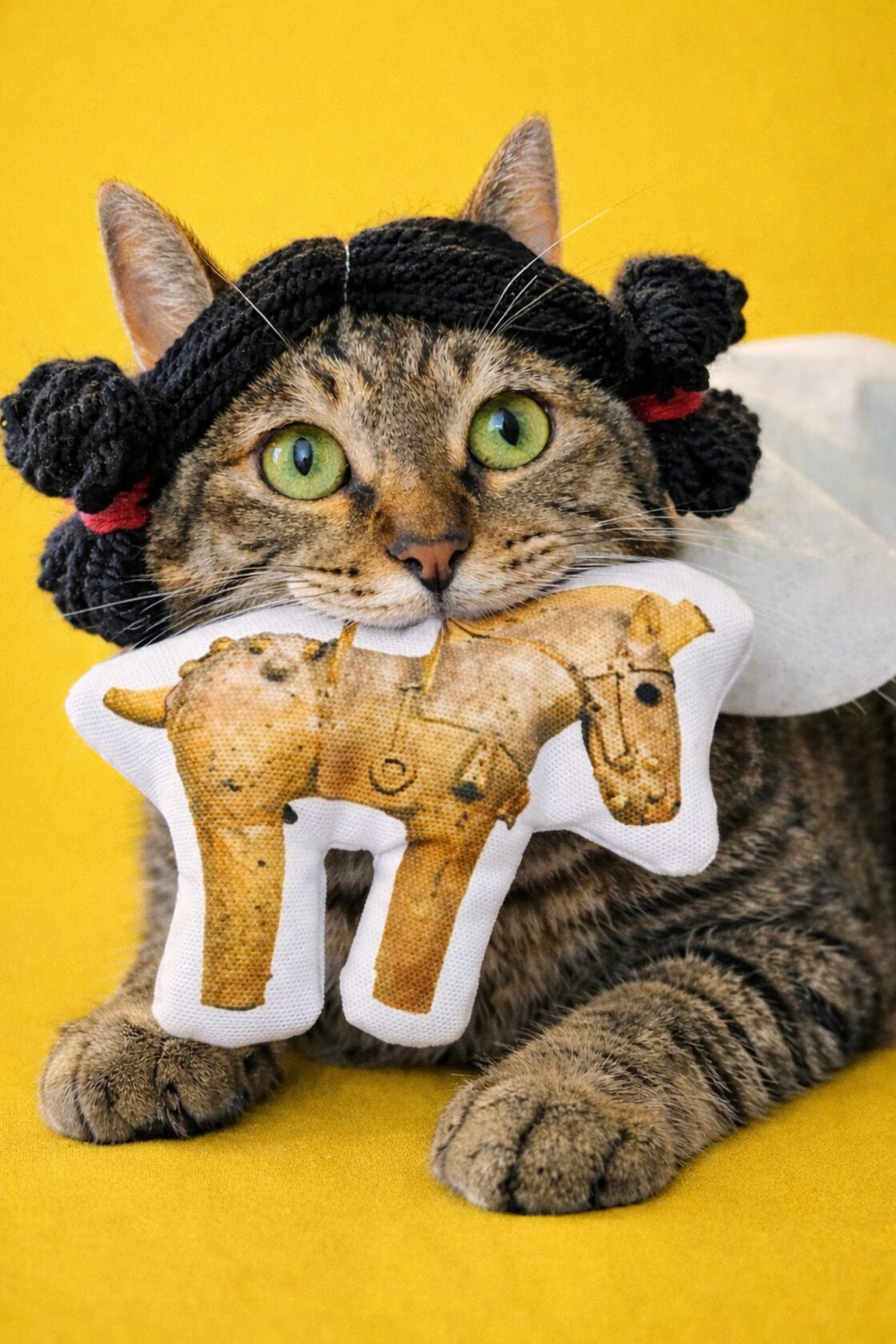 ペット用「みずら」【小】古代日本の髪型を再現した猫アクセサリー 猫