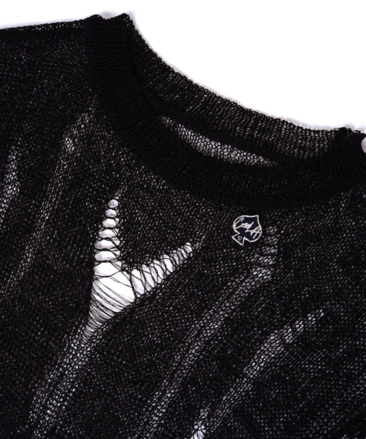 【直営限定ITEM】ローゲージダメージニット (BLACK) CQ-49013H