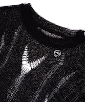 【直営限定ITEM】ローゲージダメージニット (BLACK) CQ-49013H