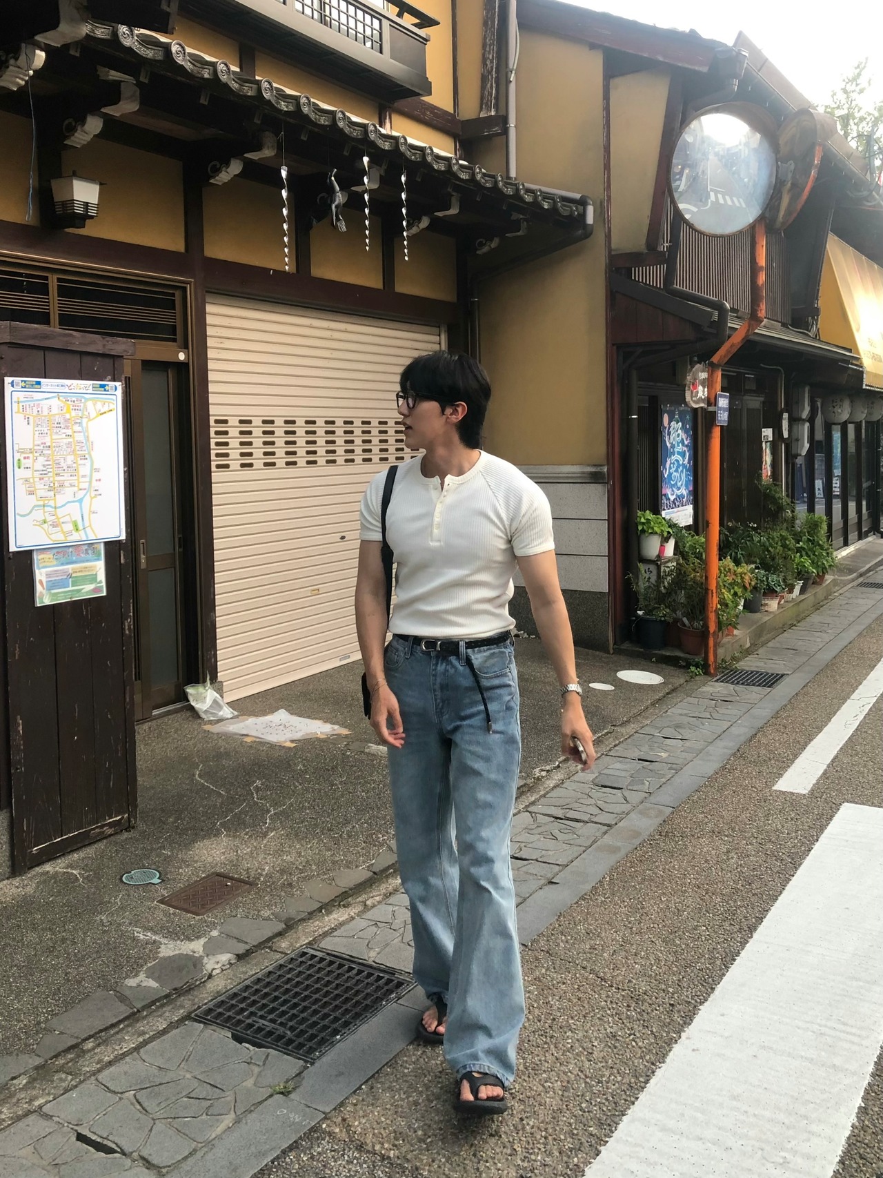 【MuscleFit】Ribbed Raglan Henley Neck Tee (5color) - 13