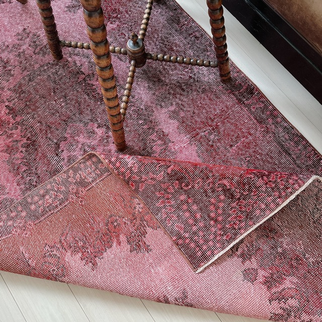 トルコ ヴィンテージラグ TR015 | イスパルタ(オーバーダイ) | 114cm × 211cm