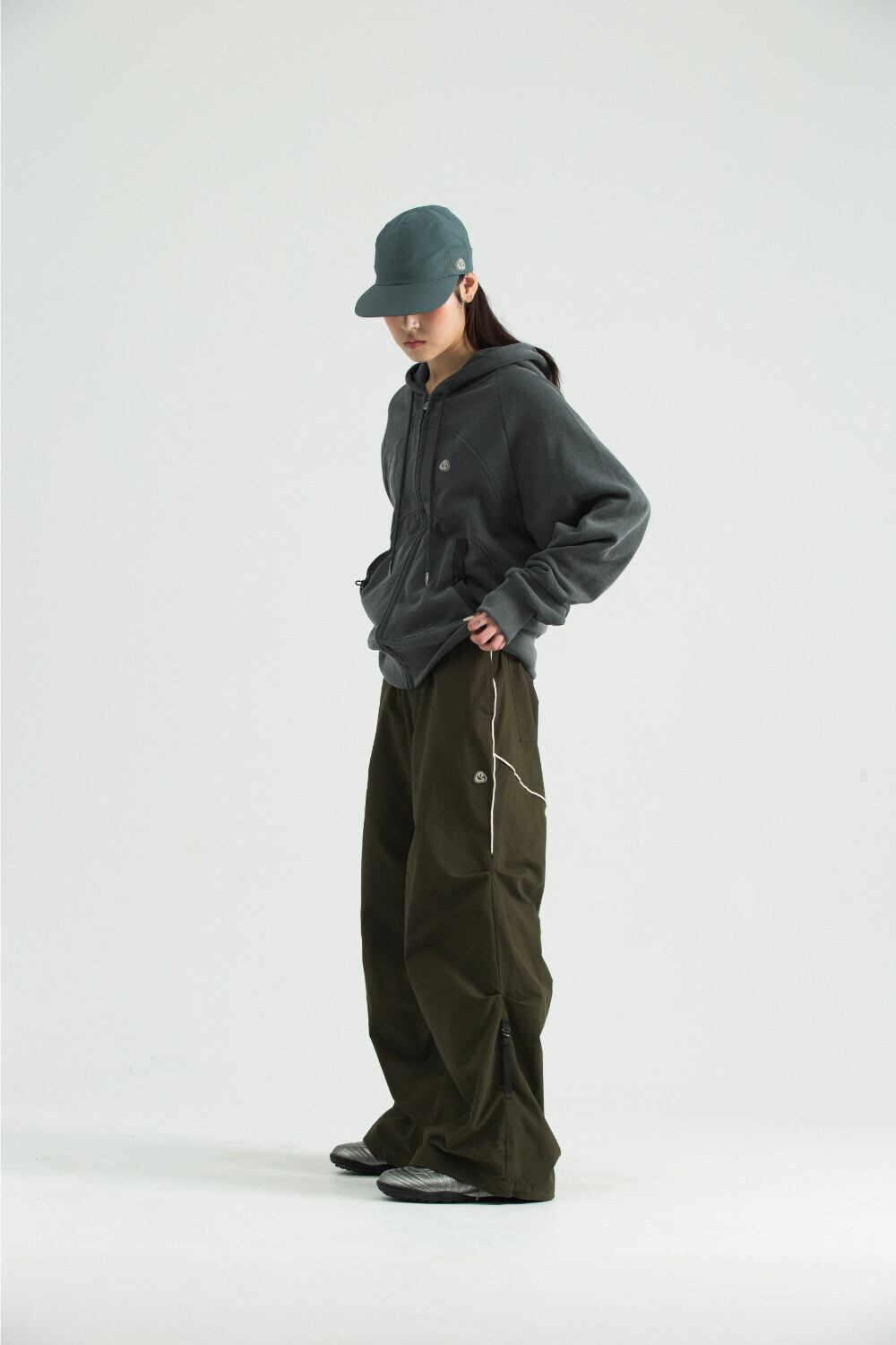 COYSEIO] STRING POCKET HOOD ZIP-UP BLACK 正規品 韓国ブランド 韓国